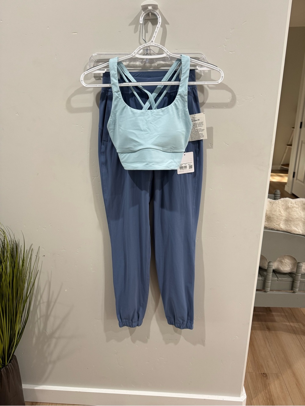 lululemon athletica Light Blue Strappy Sports Bra